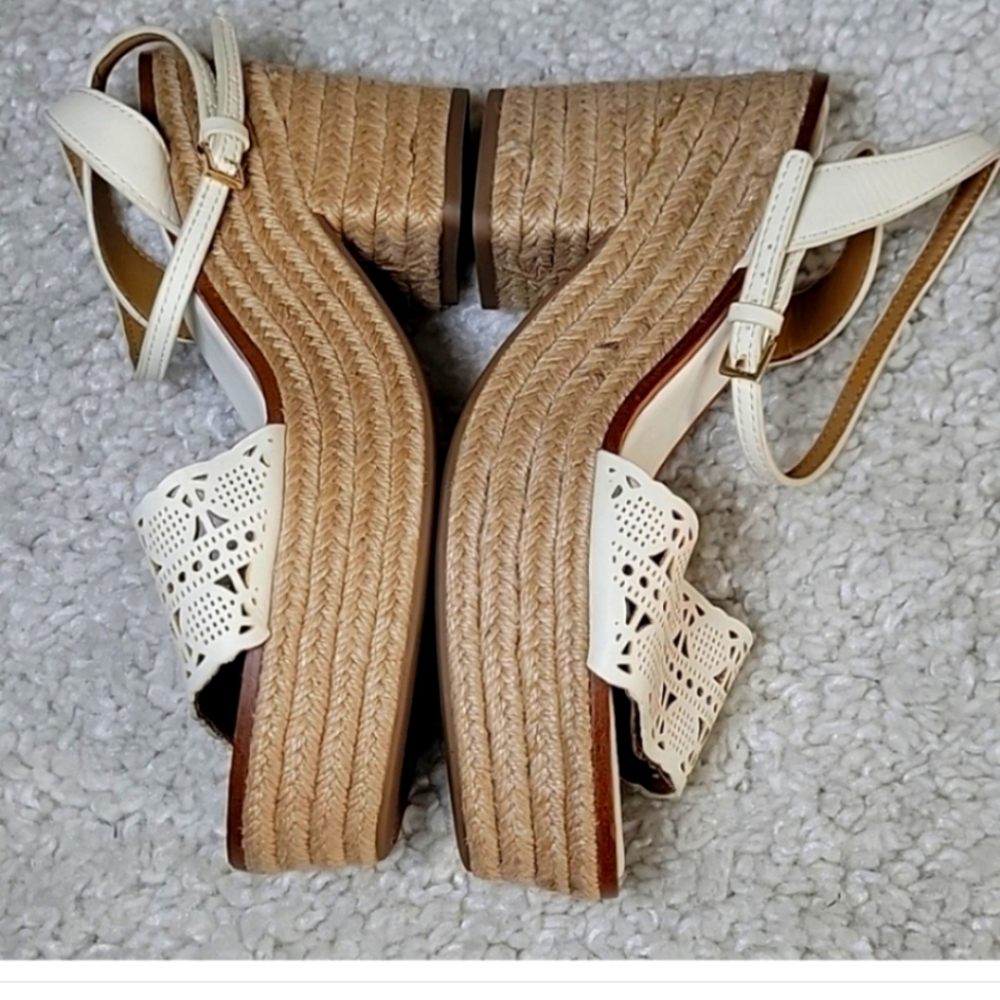 TORY BURCH Roselle Platform Espadrille Heels Size 9.5 - Picture 10 of 13